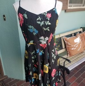 Floral Black Summer Dress